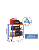 Estanteria 975x900x400 SIMONCLICK MOBILE 3/400 900 AZUL/NARANJA/GALVA marca SIMONRACK