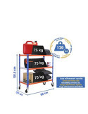 Estanteria 975x900x500 SIMONCLICK MOBILE 3/500 900 AZUL/NARANJA/GALVA marca SIMONRACK