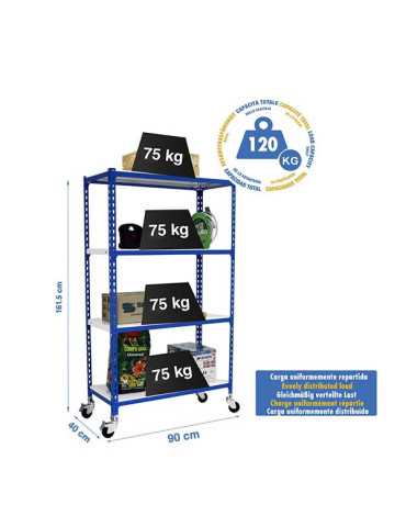 Estanteria 1575x900x400 SIMONCLICK MOBILE 4/400 1500 AZUL/BLANCO marca SIMONRACK