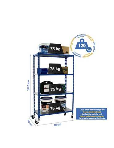 Estanteria 1575x900x400 SIMONCLICK MOBILE 4/400 1500 AZUL/GALVA marca SIMONRACK