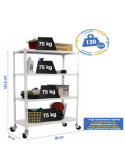 Estanteria 1575x900x500 SIMONCLICK MOBILE 4/500 1500 BLANCO/BLANCO marca SIMONRACK