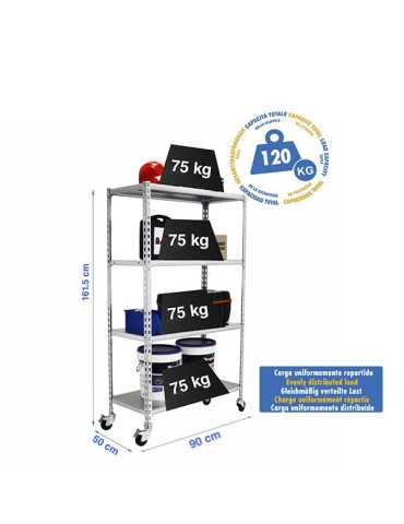 Estanteria 1575x900x500 SIMONCLICK MOBILE 4/500 1500 GALVA marca SIMONRACK
