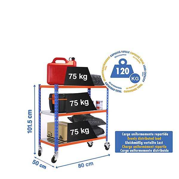 Estanteria 975x800x500 SIMONCLICK MOBILE MINI 3/500 900 AZUL/NAR/GAL marca SIMONRACK