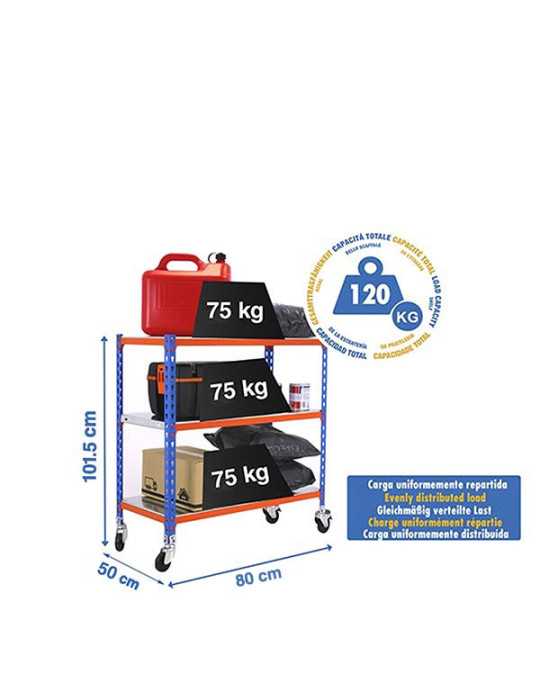 Estanteria 975x800x500 SIMONCLICK MOBILE MINI 3/500 900 AZUL/NAR/GAL marca SIMONRACK