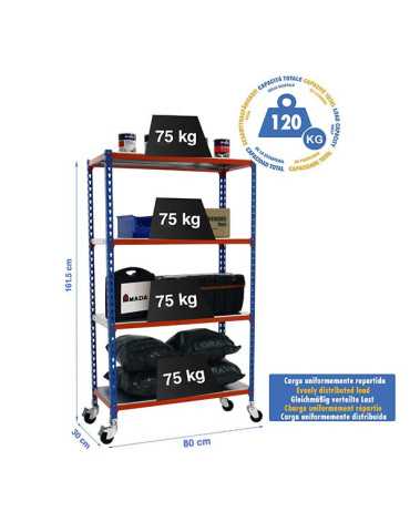 Estanteria 1575x800x300 SIMONCLICK MOBILE MINI 4/300 1500 AZUL/NAR/GAL marca SIMONRACK