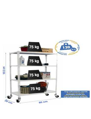 Estanteria 1575x800x300 SIMONCLICK MOBILE MINI 4/300 1500 BCO/BCO marca SIMONRACK