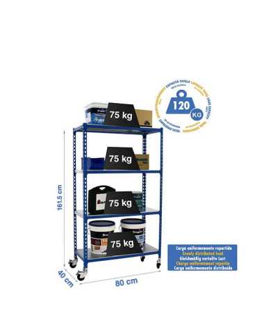 Estanteria 1575x800x400 SIMONCLICK MOBILE MINI 4/400 1500 AZUL/GALVA marca SIMONRACK