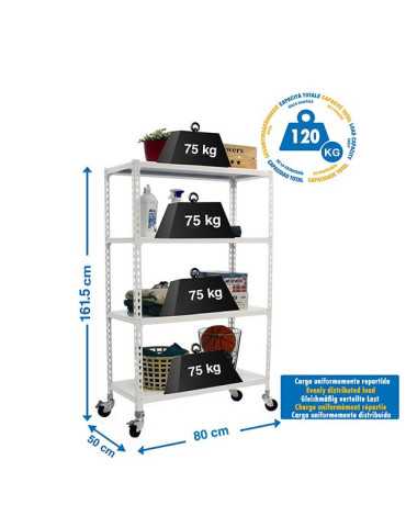 Estanteria 1575x800x500 SIMONCLICK MOBILE MINI 4/500 1500 BCO/BCO marca SIMONRACK