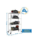 Estanteria 1575x800x500 SIMONCLICK MOBILE MINI 4/500 1500 BCO/BCO marca SIMONRACK