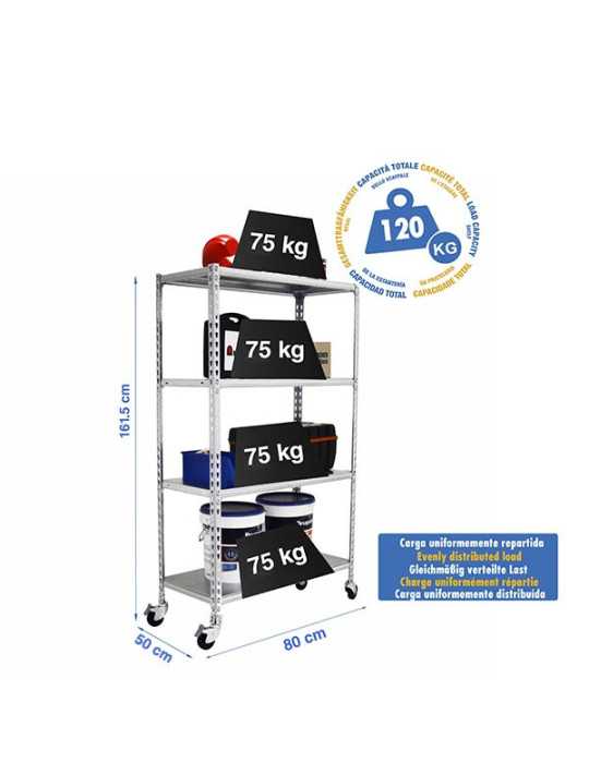 Estanteria 1575x800x500 SIMONCLICK MOBILE MINI 4/500 1500 GALVA marca SIMONRACK