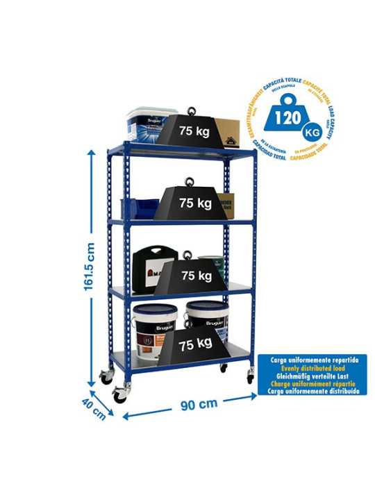 Estanteria 1575x1000x400 SIMONCLICK MOBILE PLUS 4/400 1500 AZUL/GALVA marca SIMONRACK