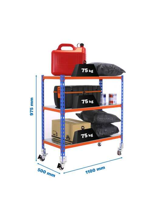 Estanteria 975x1100x500 SIMONCLICK MOBILE SUPERPLUS 3/500 900 AZ/NA/GA marca SIMONRACK