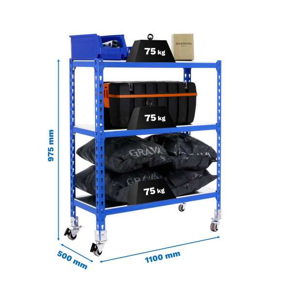 Estanteria 975x1100x500 SIMONCLICK MOBILE SUPERPLUS 3/500 900 AZUL/GAL marca SIMONRACK
