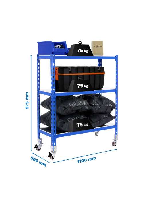 Estanteria 975x1100x500 SIMONCLICK MOBILE SUPERPLUS 3/500 900 AZUL/GAL marca SIMONRACK
