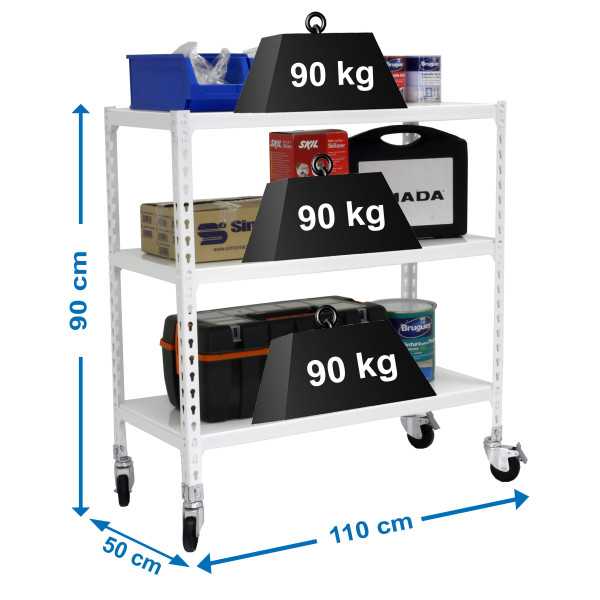 Estanteria 975x1100x500 SIMONCLICK MOBILE SUPERPLUS 3/500 900 BCO/BCO marca SIMONRACK