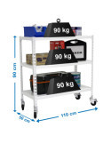 Estanteria 975x1100x500 SIMONCLICK MOBILE SUPERPLUS 3/500 900 BCO/BCO marca SIMONRACK