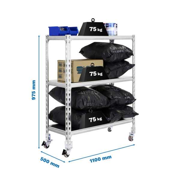 Estanteria 975x1100x500 SIMONCLICK MOBILE SUPERPLUS 3/500 900 GALV/GAL marca SIMONRACK