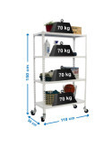 Estanteria 1575x1100x500 SIMONCLICK MOBILE SUPERPLUS 4/500 1500 BCO/BCO marca SIMONRACK