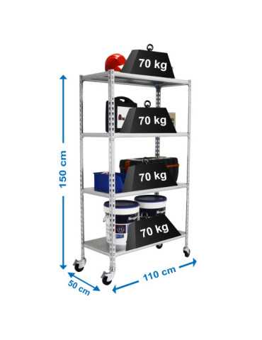 Estanteria 1575x1100x500 SIMONCLICK MOBILE SUPERPLUS 4/500 1500 GALVA marca SIMONRACK