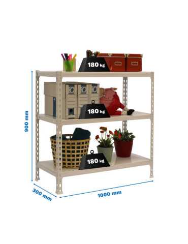 Estanteria 900x1000x300 SIMONCLICK PLUS 3/300 900 BLANCO/BLANCO marca SIMONRACK