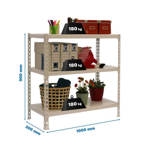 Estanteria 900x1000x300 SIMONCLICK PLUS 3/300 900 BLANCO/BLANCO marca SIMONRACK