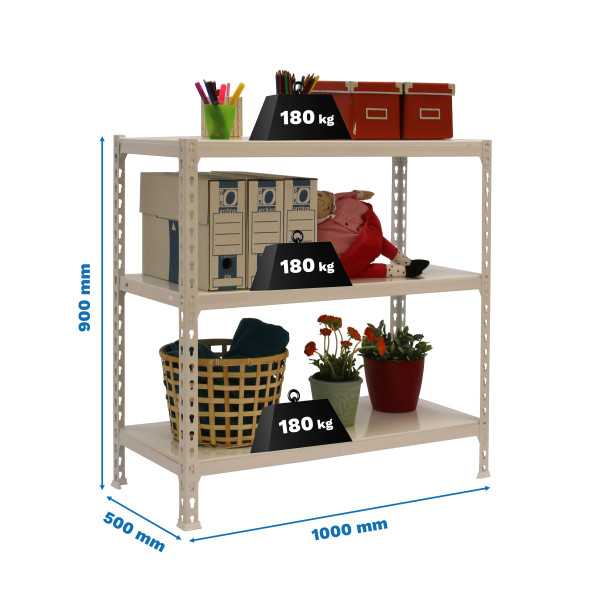 Estanteria 900x1000x500 SIMONCLICK PLUS 3/500 900 BLANCO/BLANCO marca SIMONRACK