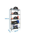 Estanteria 2000x1000x300 SIMONCLICK PLUS 5/300 ANTRACITA/GALVA marca SIMONRACK