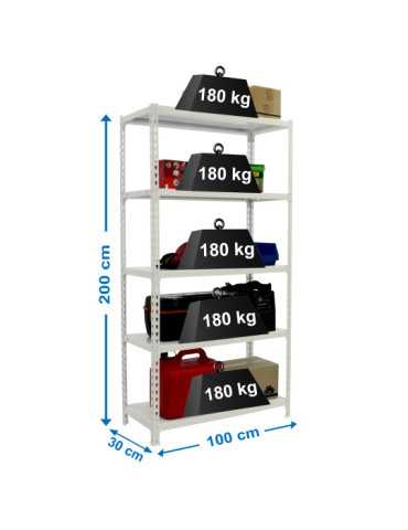Estanteria 2000x1000x300 SIMONCLICK PLUS 5/300 BLANCO/BLANCO + FUNDA marca SIMONRACK