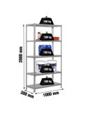 Estanteria 2000x1000x300 SIMONCLICK PLUS 5/300 GRIS/GRIS marca SIMONRACK