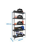 Estanteria 2000x1000x400 SIMONCLICK PLUS 5/400 ANTRACITA/ANTRACITA marca SIMONRACK