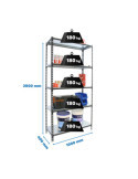 Estanteria 2000x1000x400 SIMONCLICK PLUS 5/400 ANTRACITA/BLANCO marca SIMONRACK