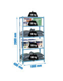 Estanteria 2000x1000x400 SIMONCLICK PLUS 5/400 AZUL/BLANCO marca SIMONRACK
