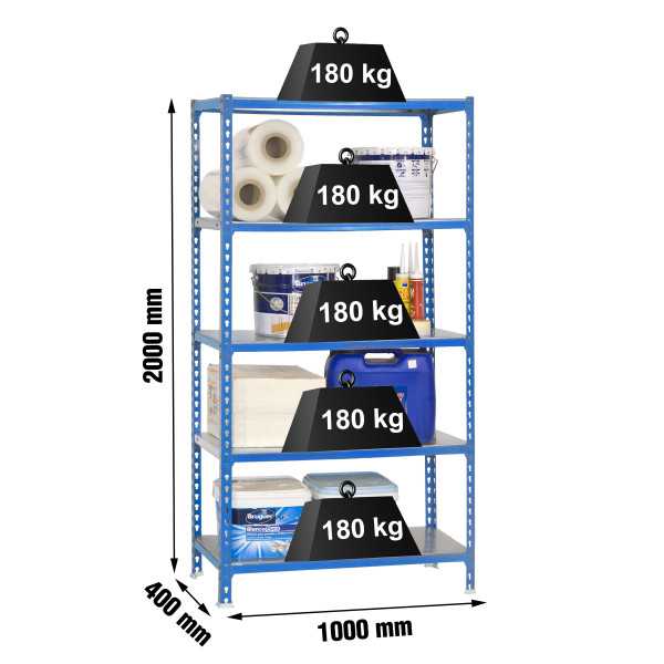Estanteria 2000x1000x400 SIMONCLICK PLUS 5/400 AZUL/GALVA marca SIMONRACK