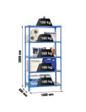 Estanteria 2000x1000x400 SIMONCLICK PLUS 5/400 AZUL/GALVA marca SIMONRACK