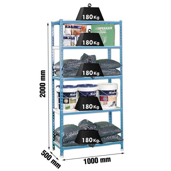 Estanteria 2000x1000x500 SIMONCLICK PLUS 5/500 AZUL/BLANCO marca SIMONRACK