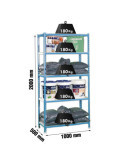 Estanteria 2000x1000x500 SIMONCLICK PLUS 5/500 AZUL/BLANCO marca SIMONRACK