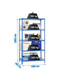 Estanteria 2000x1000x500 SIMONCLICK PLUS 5/500 AZUL/GALVA marca SIMONRACK
