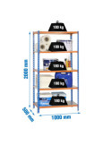 Estanteria 2000x1000x500 SIMONCLICK PLUS 5/500 AZUL/NARANJA/GALVA marca SIMONRACK