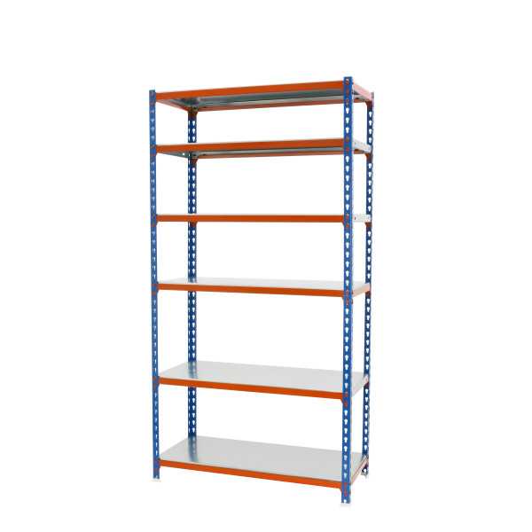 Estanteria 2500x1000x400 SIMONCLICK PLUS 6/400 AZUL/NARANJA/GALVA marca SIMONRACK