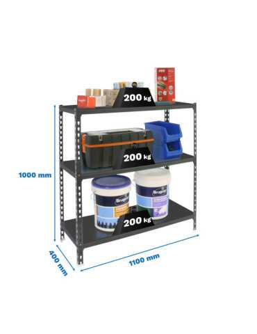 Estanteria 1000x1100x400 SIMONCLICK SUPERPLUS 3/400 1000 ANTRA/ANTRA marca SIMONRACK