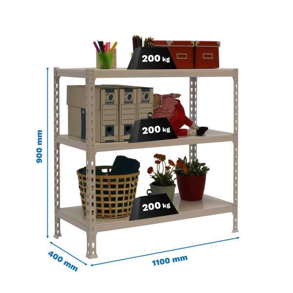 Estanteria 900x1100x400 SIMONCLICK SUPERPLUS 3/400 900 GRIS/GRIS marca SIMONRACK