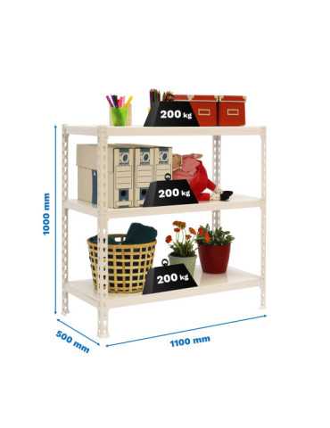 Estanteria 1000x1100x500 SIMONCLICK SUPERPLUS 3/500 1000 BLANCO/BLANCO marca SIMONRACK