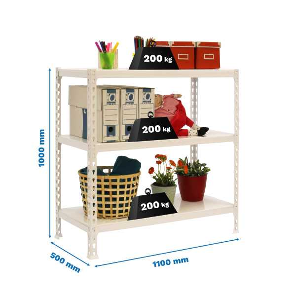 Estanteria 1000x1100x500 SIMONCLICK SUPERPLUS 3/500 1000 BLANCO/BLANCO marca SIMONRACK