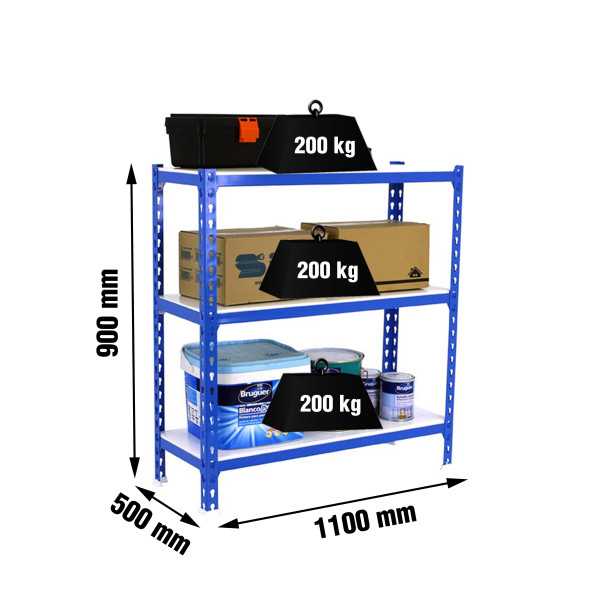 Estanteria 900x1100x500 SIMONCLICK SUPERPLUS 3/500 900 AZUL/BLANCO marca SIMONRACK