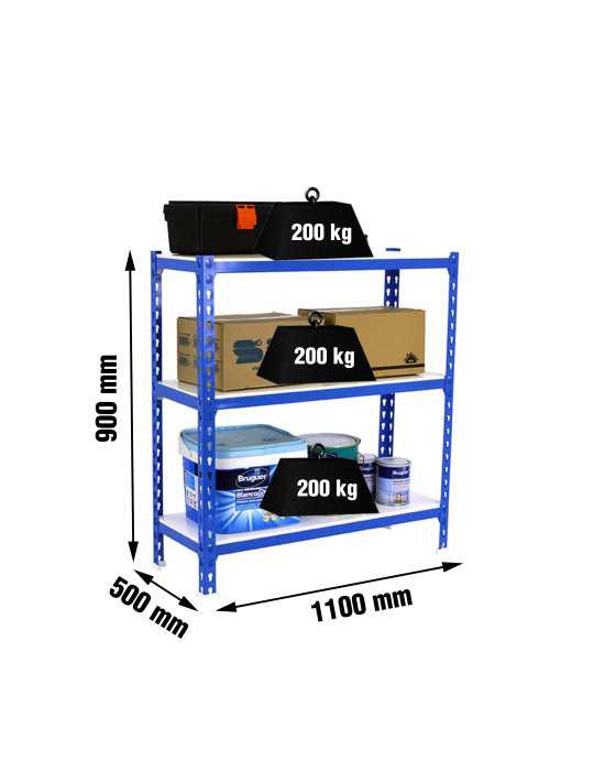 Estanteria 900x1100x500 SIMONCLICK SUPERPLUS 3/500 900 AZUL/BLANCO marca SIMONRACK