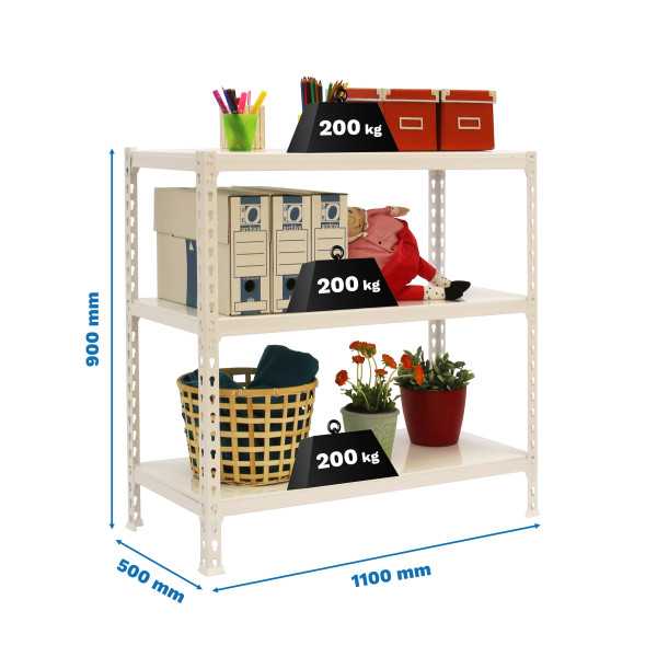Estanteria 900x1100x500 SIMONCLICK SUPERPLUS 3/500 900 BLANCO/BLANCO marca SIMONRACK