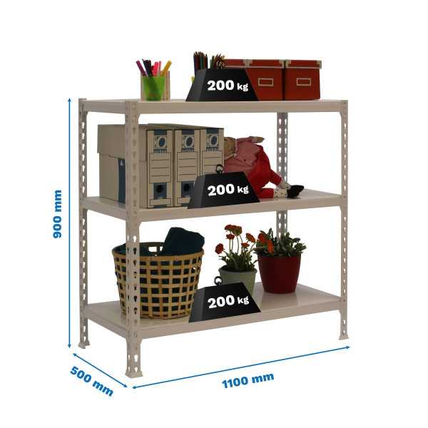 Estanteria 900x1100x500 SIMONCLICK SUPERPLUS 3/500 900 GRIS/GRIS marca SIMONRACK