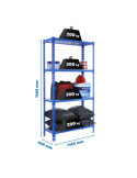 Estanteria 1500x1100x400 SIMONCLICK SUPERPLUS 4/400 1500 AZUL/GALVA marca SIMONRACK