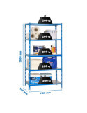Estanteria 2000x1100x300 SIMONCLICK SUPERPLUS 5/300 AZUL/GALVA marca SIMONRACK