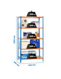 Estanteria 2000x1100x300 SIMONCLICK SUPERPLUS 5/300 AZUL/NARANJA/GALVA marca SIMONRACK